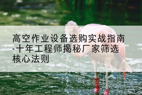蔚县剪叉式升降机厂家-高空作业设备选购实战指南-十年工程师揭秘厂家筛选核心法则