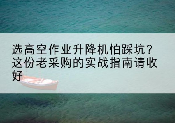 蔚县高空作业升降机厂家推荐-选高空作业升降机怕踩坑？这份老采购的实战指南请收好